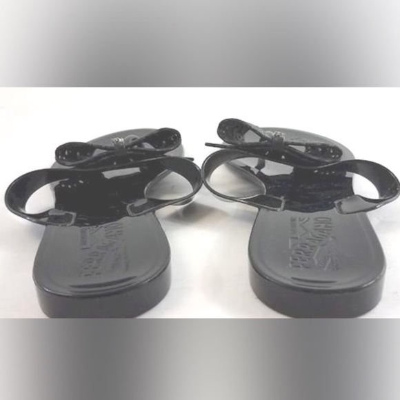 Ferragamo Black Bow Flip Flop Thong Sandals Size 9 - Picture 3 of 6